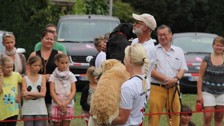 Vorführungen der Rettungshundestaffel.