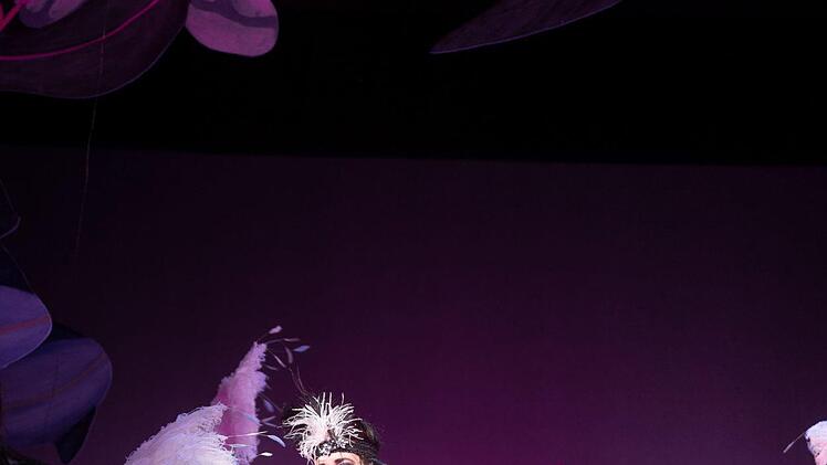 Turbulent und unterhaltsam: Szene aus Eduard Künnekes Operette "Der VEtter aus Dingsda" am Landestheater Coburg.Foto: Sebastian Buff
