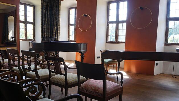 Kein Konzert, keine Lesung - der Musiksalon von Schloss Weißenbrunn wartet auf Gäste.  Foto: Barbara Pittner