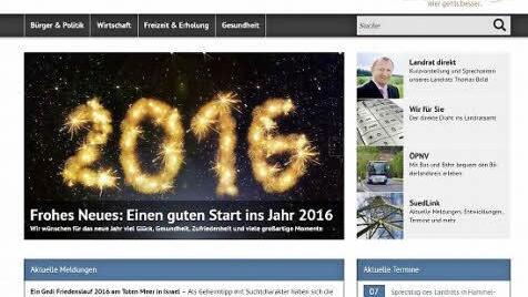 Seit Dienstagmittag ist die neue Webseite des Landkreises abrufbar unter: www.landkreis-badkissingen.de.  Foto: screenshot