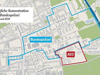 Ein großer Teil des Bamberger Ostens wird von Bundespolizei und AEO belegt. Käme es zu einer Konzentration durch Neubauten, würde