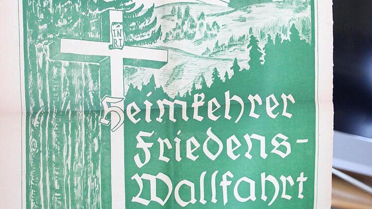 Das Plakat der Heimkehrer-Friedens-Wallfahrt 1950  Repro: Friedwald Schedel