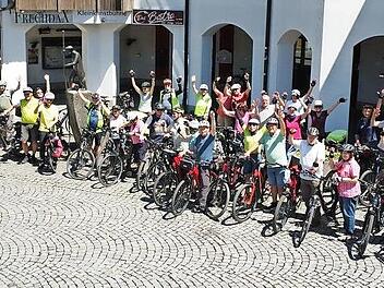 Die Radreise der Ebermannstadter Gruppe startete in Laufen an der Salzach.