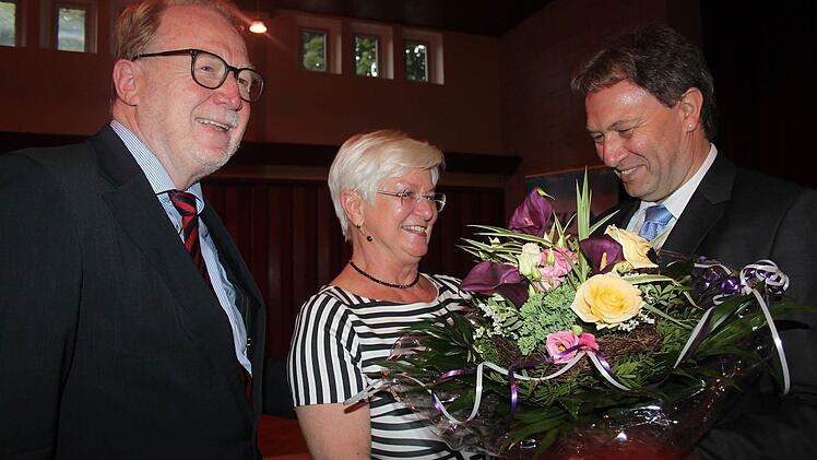 Klaus Löffler (r.) ist dankbar, Landratskandidat zu sein. Hans Michelbach (l.) wird wieder als Direktmandat bei der Bundestagswahl antreten. Gerda Hasselfeldt ist von beiden Parteikollegen überzeugt.  Foto: V. Schadeck