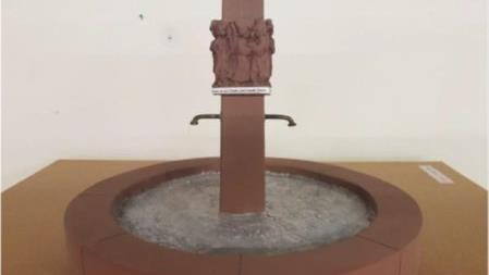 Beim Brunnenwettbewerb siegte der Entwurf von Ludwig Bauer.  Ludwig Bauer