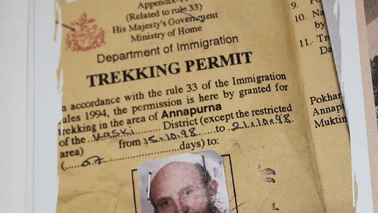 Die Lizenz zum Trekking: Auch im Himalaya war "Gaschi" unterwegs.