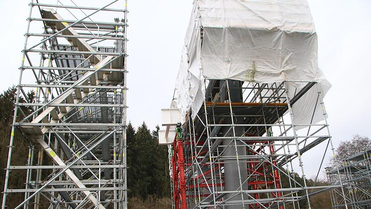 Blick auf die Baustelle bei Untersteinach. Foto: Jürgen Gärtner