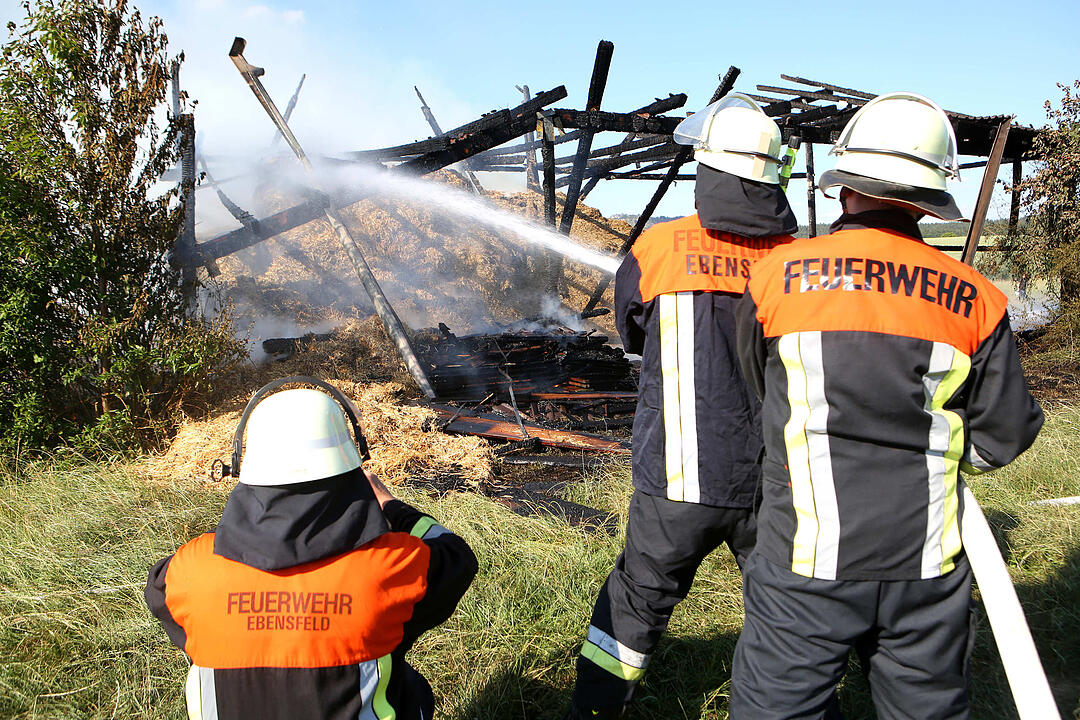 Scheune im Kreis Lichtenfels brennt komplett nieder