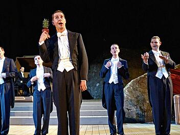 Mein kleiner grüner Kaktus durfte beim Auftakt der Luisenburg-Festspiele der Comedian Harmonists natürlich nicht fehlen. Foto Miedl