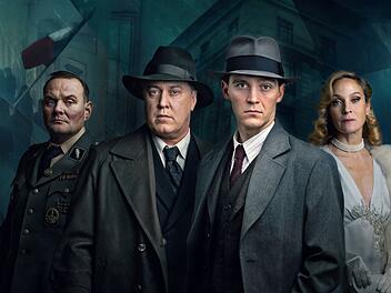 Der ARD-Vierteiler "Sternstunde der M&ouml;rder" zeigt eine prominent besetzte M&ouml;rdersuche im besetzten Prag 1945, unter anderem mit (von links) Devid Striesow, Nicholas Ofzcarek, Jonas Nay und Jeanette Hain.