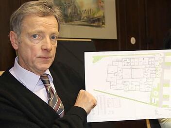 Ulrich Eberhard-Schramm bei der Präsentation der Pläne für das neue Behinderten-Förderzentrum Anfang der Woche.