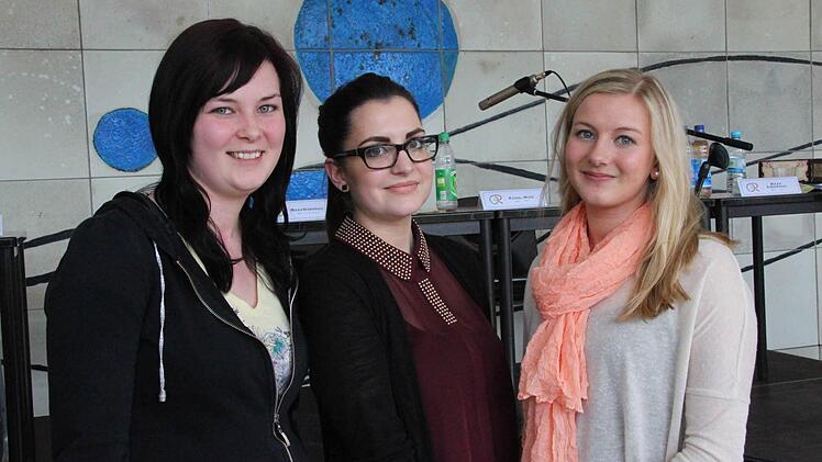Nicht ganz zufrieden: Stefanie Seifert, Johanna Steger und Nina Schmiedeknecht (von links).