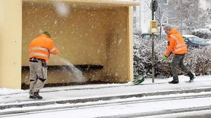 Wintereinbruch in Höchstadt. Foto: Andreas Dorsch