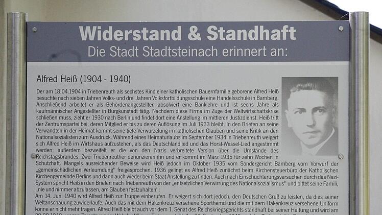 Die Gedenktafel Heiß