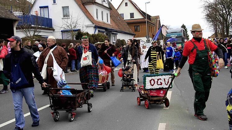 Impressionen vom Faschingsumzug der Weisendorfer Blummazupfer. Foto: Richard Sänger