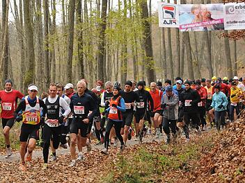 Genauso bunt wie die Bl&auml;tterkulisse im Zeiler Wald ist die vielk&ouml;pfige L&auml;uferschar, die auch am Samstag wieder den Zeiler Waldmarathon in Angriff nimmt.  Foto: privat