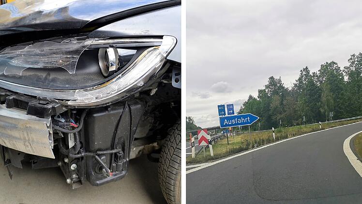 A73 bei Buttenheim: Unfall fordert zwei Verletzte - "viel zu schnell in die Kurve"
