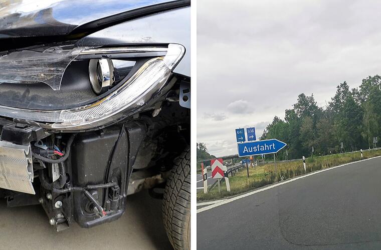 A73 bei Buttenheim: Unfall fordert zwei Verletzte - "viel zu schnell in die Kurve"