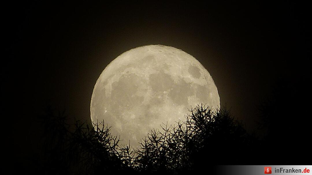 Supermond hinter dem Stammberg (Kremmeldorf)