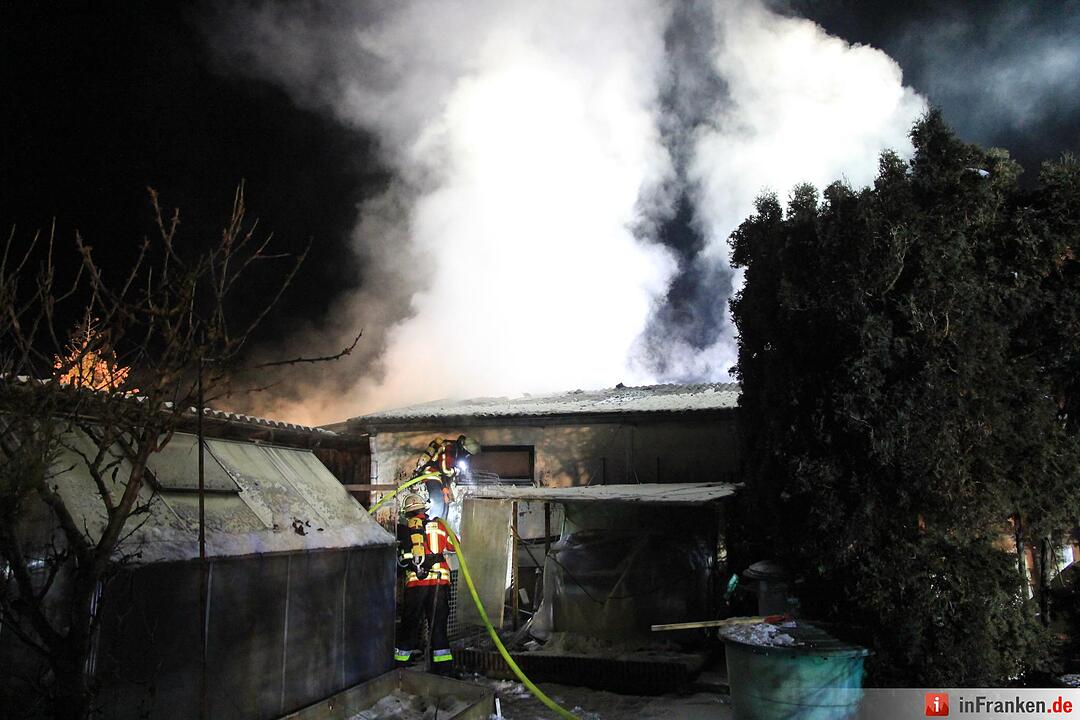 Feuer in Schreinerei in Heroldsbach