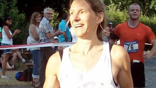 Christiana Rückel vom TSV Geiselwind gewann bei den Damen. Foto: Marina Zimmermann