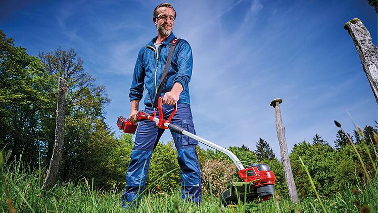 Garten, Gartenarbeit, Rasen, Wiese, Pflege, Werkzeuge, Natur, Angebote, Rasentrimmer, Einhell