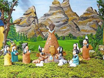 Die indianische Krippe von Maria Stumpf aus Wallenfels Foto: Klaus-Peter Wulf