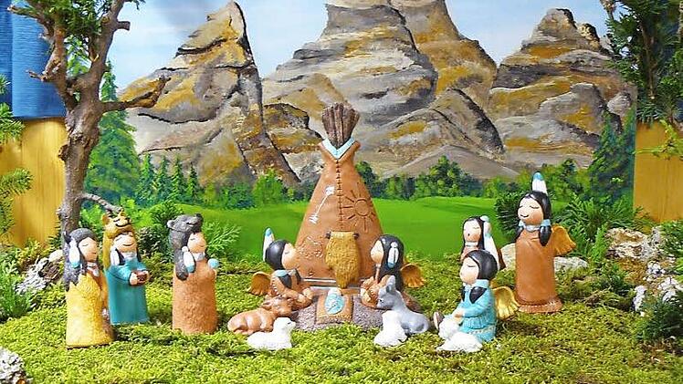 Die indianische Krippe von Maria Stumpf aus Wallenfels Foto: Klaus-Peter Wulf