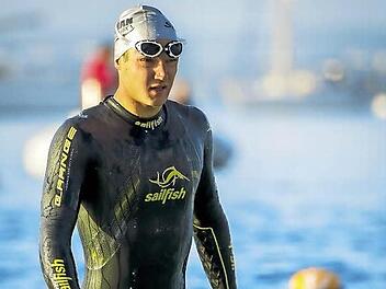 Eine starke Schwimmleistung zeigte Andreas Dreitz beim Timberman-Triathlon. Der Michelauer kam als Vierter mit nicht zu viel Rückstand auf den Führenden aus dem Winnipesaukee-See.  Foto: Archiv/Kuhn