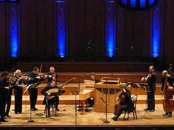 Concerto Melante, die Originalklangformation der Berliner Philharmoniker, und die Sopranistin Nuria Rial führten im Großen Saal repräsentative Werke des italienischen und deutschen Barock auf.  Foto: Ahnert