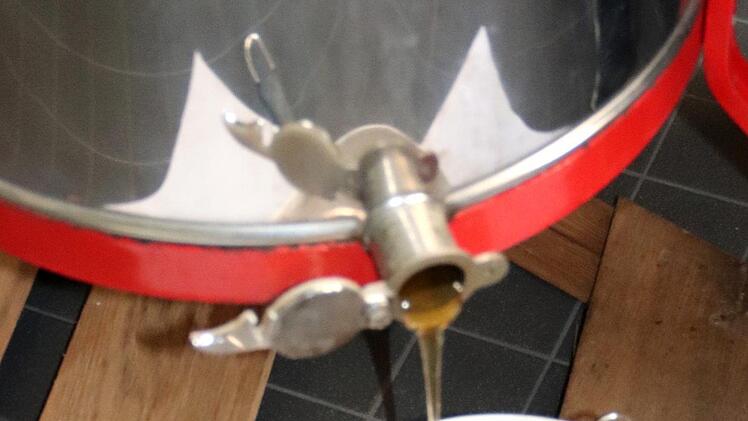 Die Ausbeute lässt sich nach zwei Schleudergängen schon sehen.  Foto: Johanna Blum