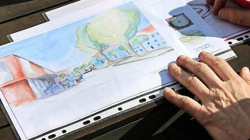 Wie auf dieser Skizze könnte der Troppauplatz aussehen.