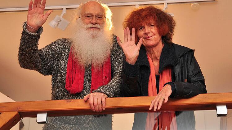 herman de vries und seine Frau susanne in der Galerie  Fotos: Ulrike Langer