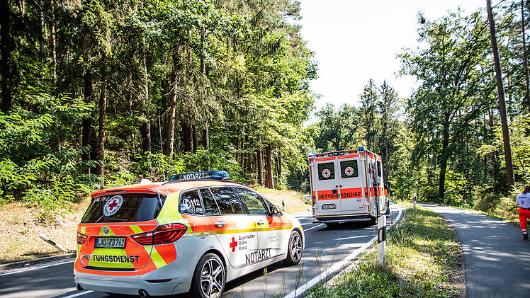 Mann fällt aus Fahrerkabine: Lastwagen fährt führerlos in Waldstück