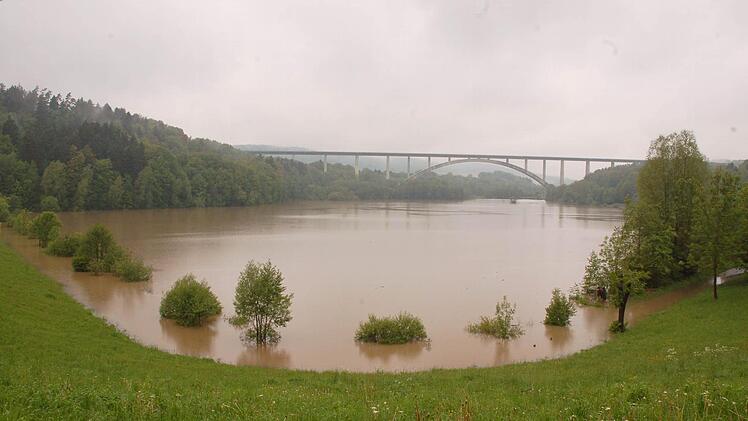 Im braunen Wasser, das die Itz in den Froschgrundsee bringt, müssten die Vögel im Trüben fischen. Schlechte Zeiten für Reiher, Eisvogel und CO. Fotos: Rainer Lutz