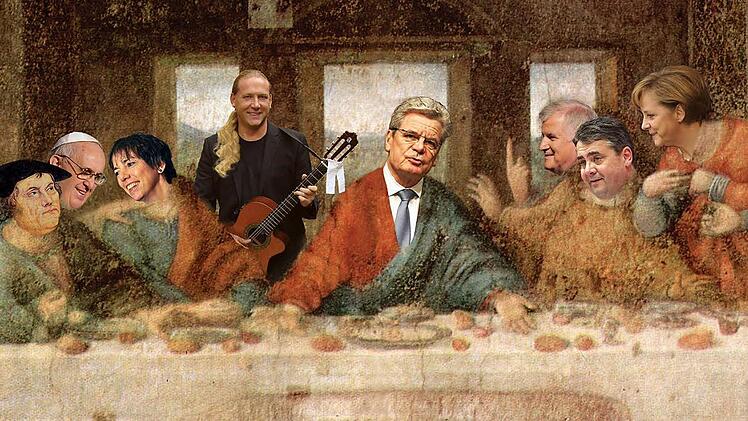 Pfarrer Ingmar Maybach (im Hintergrund, mit Gitarre) bei einem ganz besonderen Abendmahl Foto: privat