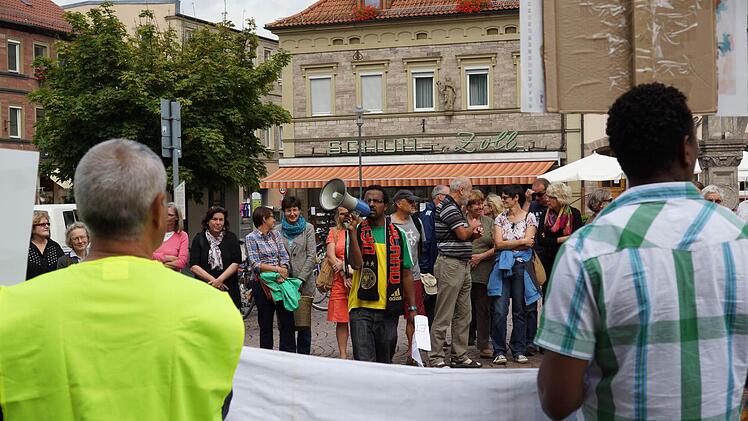 Demonstration auf dem Marktplatz