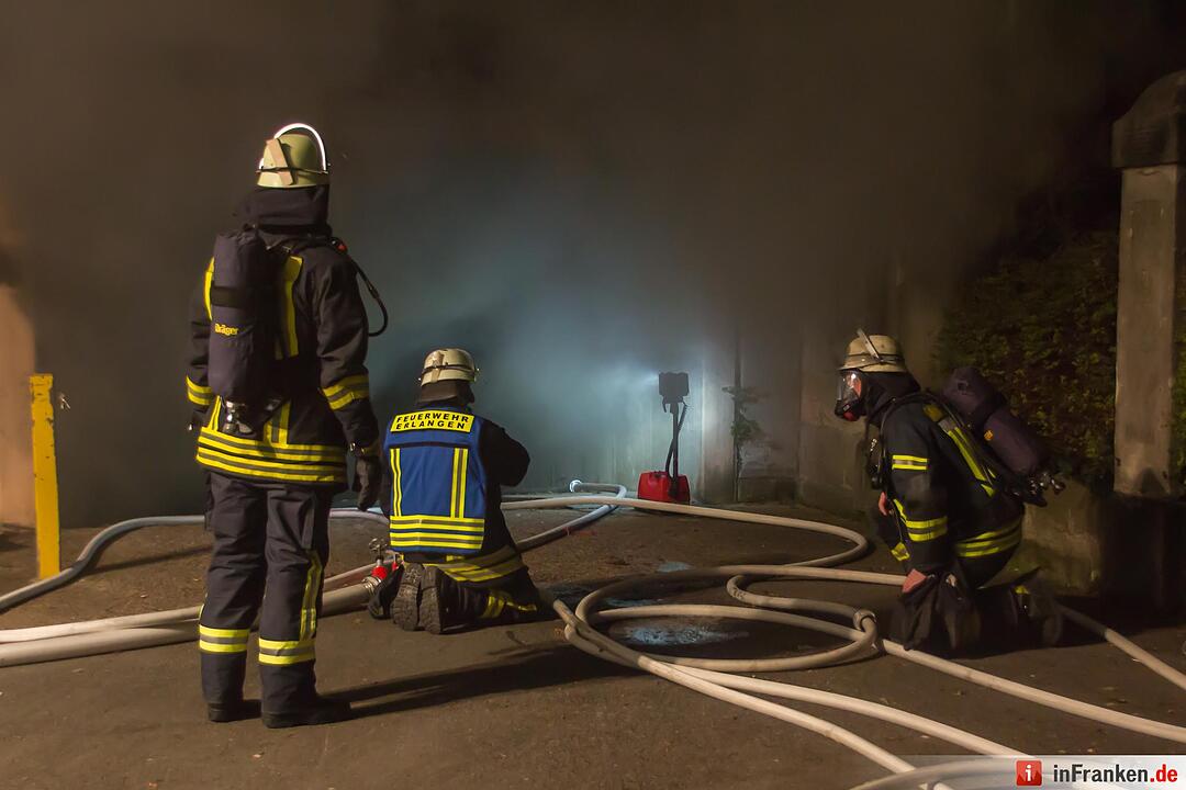 Tiefgaragenbrand in Erlangen