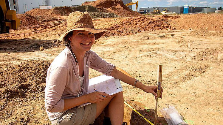 Ausgrabung Höchstadt Gewerbering Archäologen Keltensiedlung