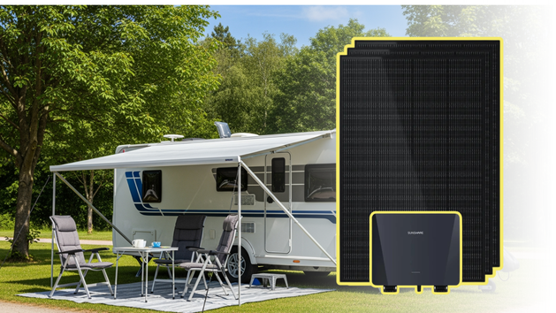 Sunshare-Balkonkraftwerk ab 179 Euro: kompakte Solar-Module f&uuml;r Camping und Balkon