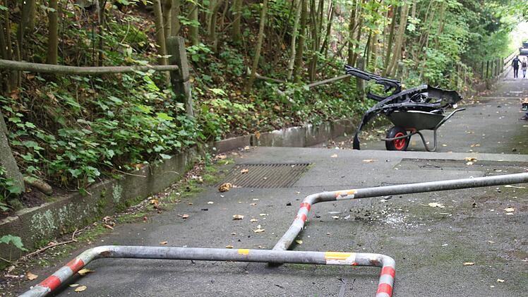 Unfall in der Langen Gasse in Coburg Foto: Michael Stelzner