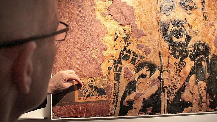 Gegenständlich beim Motiv, den Rost gewähren lassend bei der Patina - Martin Luther King ist Geschichte und das sieht man dem Bild an.  Foto: MH
