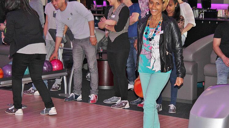 Zum ersten Mal beim Bowling.  Foto: Werner Vogel