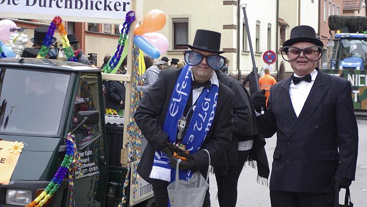 Faschingsumzug in Elfershausen.  Foto: Winfried Ehling