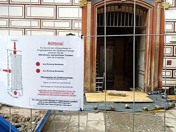 Die Toiletten im Stadthaus sind auch während des Umbaus zu den jeweiligen Öffnungszeiten erreichbar.  Foto: Jochen Berger