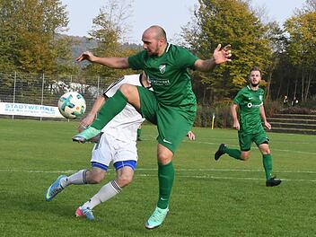 Konstantin Papadopoulos vom SV Garitz im Spiel gegen Bad Bocklet. Foto: Hopf/Archiv