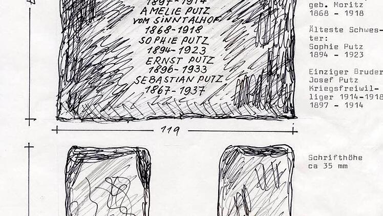 Eine Skizze von Helmut Marx mit den genauen Maßen.