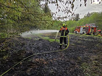 Gro&szlig;er Waldbrand im Kreis Neustadt Aisch: Radfahrer w&auml;hlt Notruf