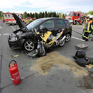 Schwerer Motorradunfall bei Naila