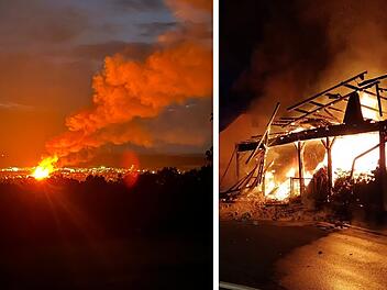 Scheunenbrand hält Michelau in Atem: Verletzte und großer Schaden